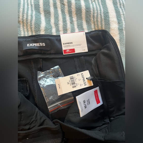 Express Black Skinny Mid Rise Pants Size 0 - Picture 1 of 7